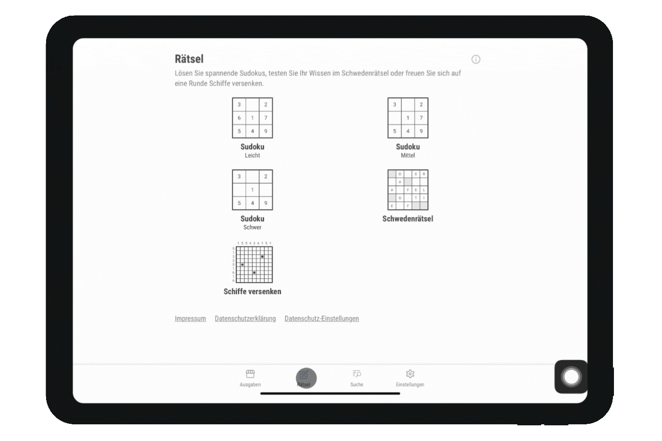 Tutorial zur Rätselfunktion im E-Paper der Stuttgarter Nachrichten